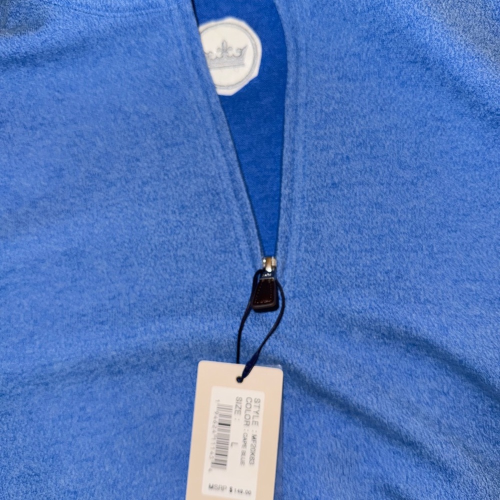 Peter Millar Blue Zip Up Sweater